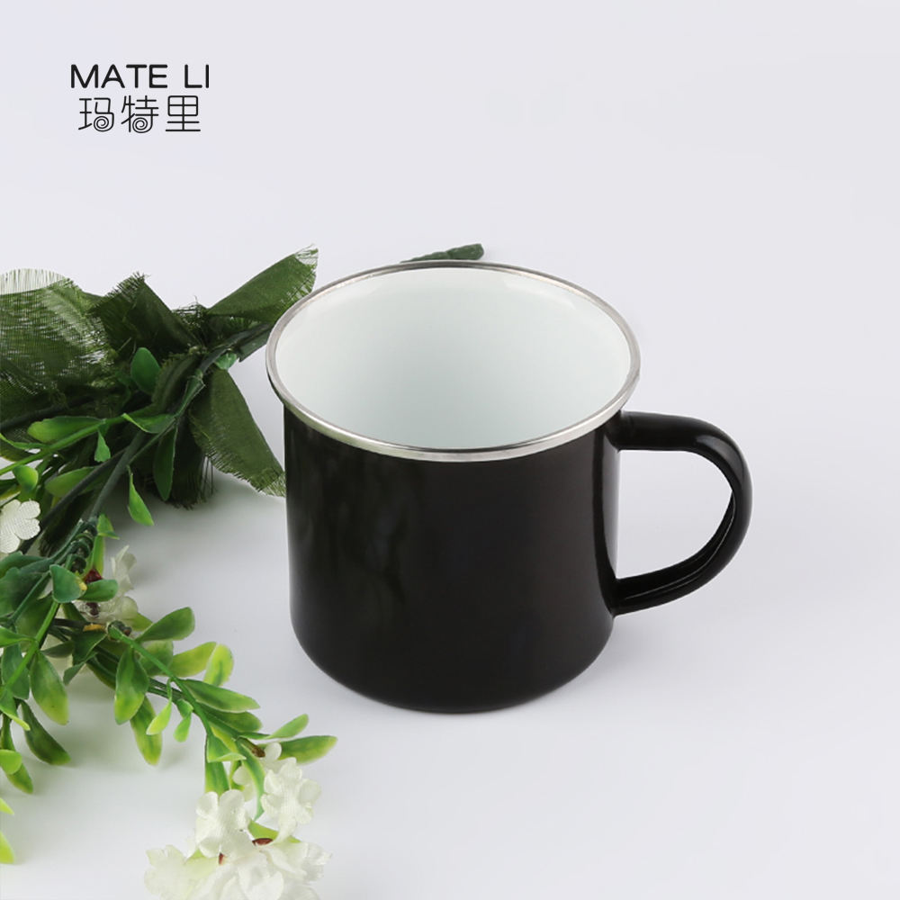 Classic Metal Sublimation Enamel Steel Outdoor Travel Camping Custom Enamel Coffee Mug With Logo