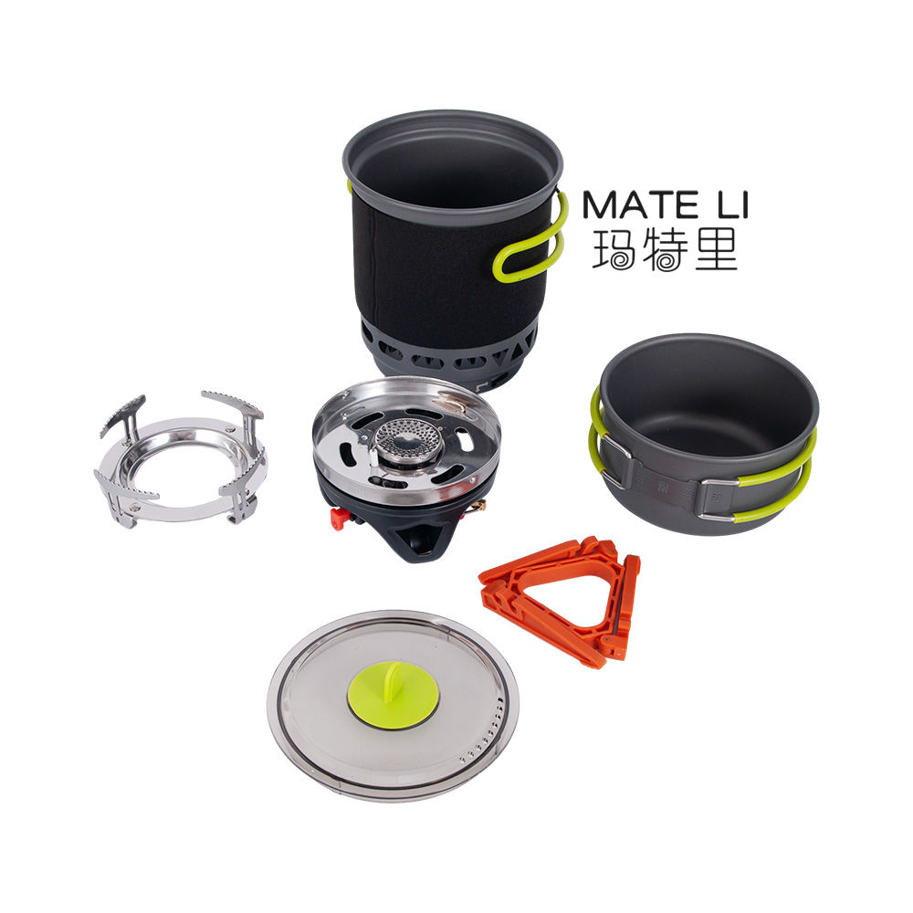 OEM Camping Personal Cooking System Propane Gas Burner Outdoor Hiking Stove & Pot Set