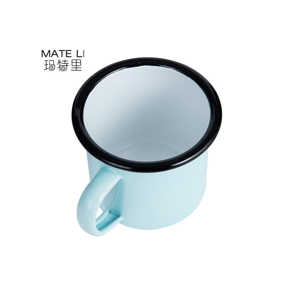 Non Toxic Food Grade Vintage Enamel Tea Cup Travel Metal Sublimation Enamel Coffee Mug for Camping